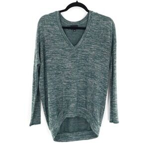 Aritzia Wilfred Free Devinette Marled Sweater Women's XS Green Oversized Slouchy